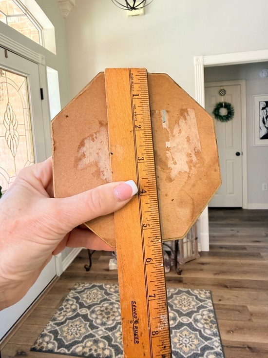 Vintage Octagonal Wall Mirror in Brown and Gold Tones - Picture 7 of 10